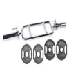 Ader 2'' Olympic Tricep Bar 34'' w/Collars & Ader Gray EZ Grip Plates (30lb Set) view 1