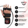 Spall Pro US Fingerless Workout Gloves - Weight Lifting Cross Fit Gloves with Wrist Support Perfect for Gym Fitness, Cross Training, Hand Support Powerlifting & Pull Ups(Large, Black) view 2