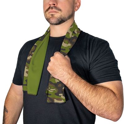 John Boy Cooling Towel - UPF 50+ Reversible Heat Guard with Natural Cooling Technology & Absorbent Microfiber - CT-CAMO