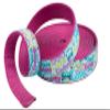 Country Brook Design - Love and Peace Ribbon on Rose Nylon Webbing (1 Inch, 50 Yards) view 4