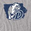 Drake University Official State Shape Unisex Adult T-Shirt, State Shape, 4X-Large view 2