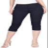 2LUV Women's Stretchy Soft Skinny Easy Fit Stretchy 5 Pocket Mid-Rise Solid Color Classic Skinny Capri Uniform Pants Ultra Stretch Comfy Navy 13 view 1
