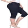 2LUV Women's Stretchy Soft Skinny Easy Fit Stretchy 5 Pocket Mid-Rise Solid Color Classic Skinny Capri Uniform Pants Ultra Stretch Comfy Navy 13 view 2