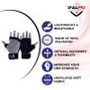 Spall Pro US Fingerless Workout Gloves - Weight Lifting Cross Fit Gloves with Wrist Support Perfect for Gym Fitness, Cross Training, Hand Support Powerlifting & Pull Ups(Medium, Purple) view 3