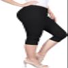 2LUV Women's Stretchy Soft Skinny Easy Fit Stretchy 5 Pocket Mid-Rise Solid Color Classic Skinny Capri Uniform Pants Ultra Stretch Comfy Black 7 view 2