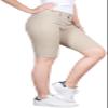 2LUV Women's Stretchy Soft Skinny Easy Fit Stretchy 5 Pocket Mid-Rise Solid Color Classic Skinny Bermuda Shorts Ultra Stretch Comfy Khaki 15 view 2