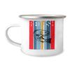 Redfish Fishing Mug for Red Drum Fish Lovers, Fisherman Campfire Mug, Enamel Spottail Fish Coffee Cup, Birthday, Father's Day, Mother's Day view 1