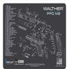 EDOG 29 Pc Pistol Cleaning System - Compatible with Walther PPQ Mod 2 - Schematic (Exploded View) Mat, Range Warrior Universal .22 9mm - .45 Kit & Clenzoil CLP & Gun Oil & Patchs view 2