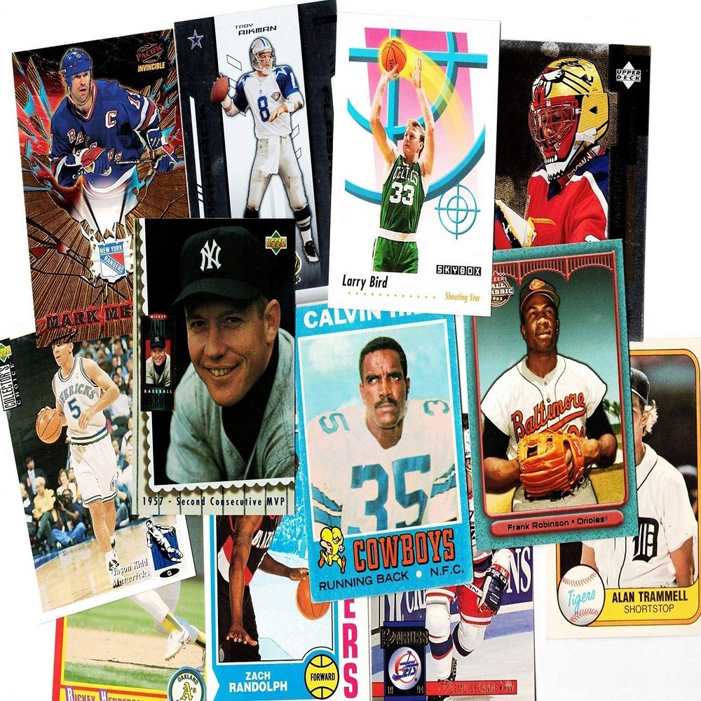 200 Multi Sports Cards Lot Include Baseball, Basketball, Hockey, Football Cards/New and Vintage Trading Cards Collection/Hall of Famers, Rookies, Inserts, Numbered, /Best Gift/Secure Packing