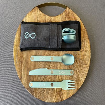 Finalware Magnetic Cutlery (Aquamarine (Light Blue) 5PCS Set)