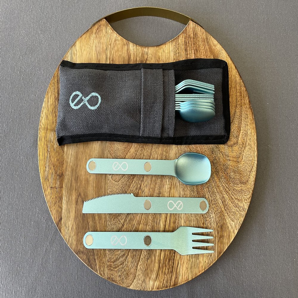 Finalware Magnetic Cutlery (Aquamarine (Light Blue) 5PCS Set)