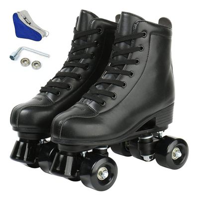 XUDREZ Women's Men's Roller Skates Shiny Double Row Four Wheels with Shoes Bag
