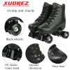 XUDREZ Women's Men's Roller Skates Shiny Double Row Four Wheels with Shoes Bag view 3