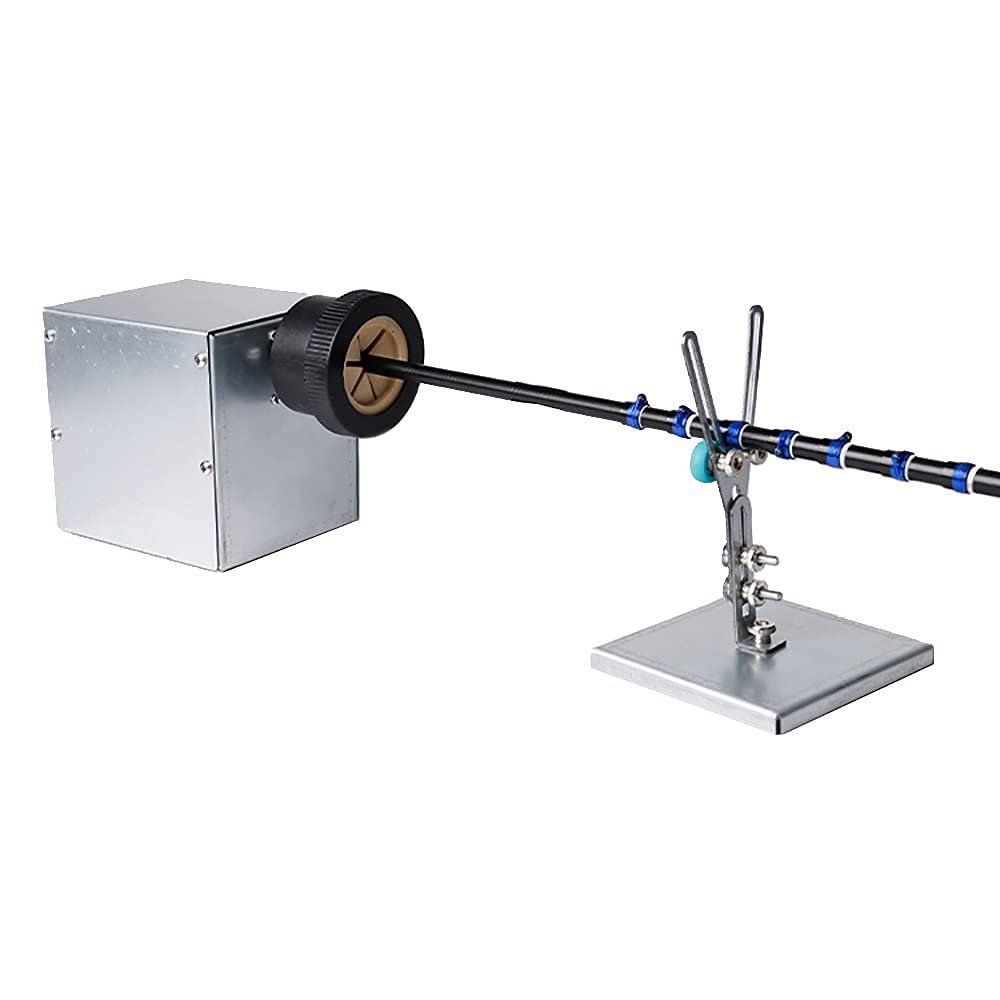 Aitoserlea Portable Fishing Rod Repair Machine Winding Epoxy Glue Machine DIY Lure Rod Modified Building Machine 0-60RPM with Foot Switch