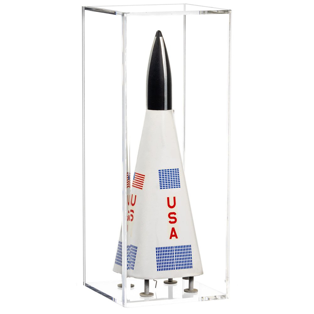 Better Display Cases Model Rocket Acrylic Display Case with Clear Back (D03/A078-CB)