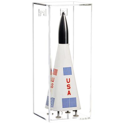 Better Display Cases Model Rocket Acrylic Display Case with Clear Back and Wall Mount (Vertical or Horizontal) - (D03/A078-CB-WM)