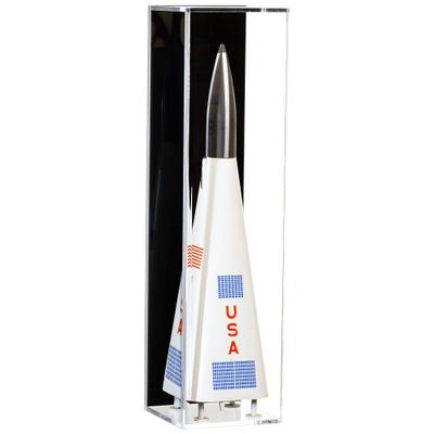 Better Display Cases Model Rocket Acrylic Display Case with Black Back and Wall Mount (Vertical or Horizontal) - (D04/A021-BB-WM)