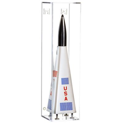 Better Display Cases Model Rocket Acrylic Display Case with Clear Back and Wall Mount (Vertical or Horizontal) - (D04/A021-CB-WM)