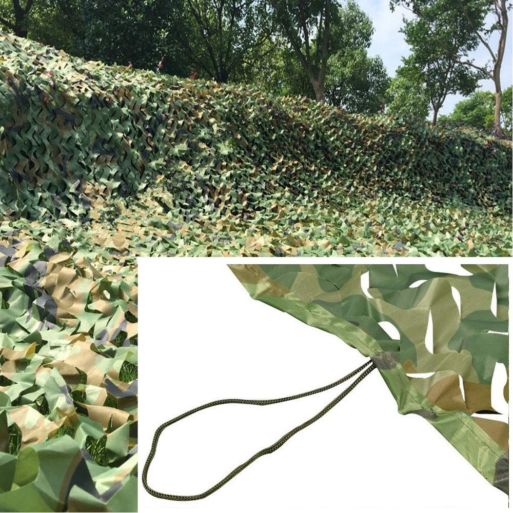 LGLFDJ Camo Netting with Mesh Backing, Jungle Cover Woodland Camouflage Netting Military Net Oxford Cloth Material Camping Fishing Shooting Hunting Party Decoration Net Lightweight