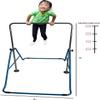 Gymnastics Bar for Kids Expandable Kip Bar 3 in 1 Set with Swing Seat, 2 Trapeze Rings Height Adjustable - Gymnastic Horizontal Bar Monkey Bar Jungle Gym Junior Training Gymnasts Balance Bar (Blue) view 4