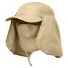 Sun Cap Fishing Hat Unisex Adult 360% UV UPF 50+ Solar Protection, Lightweight Outdoor Summer Wide Brim Visor with Detachable Neck Flap & Face Cover Mask, Quick Dry, Windproof, for Beach, Khaki view 1