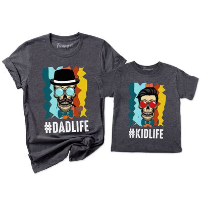 Dadlife Kidlife Shirt Zombie Graphic Father's Day Matching Father and Kids Youth Shirt