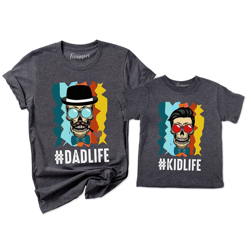 Dadlife Kidlife Shirt Zombie Graphic Father's Day Matching Father and Kids Youth Shirt