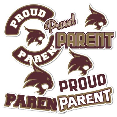 Desert Cactus Texas State University Sticker TXSt Bobcats Vinyl Decal Laptop Water Bottle Car Scrapbook (Proud Parent Sheet)