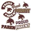 Desert Cactus Texas State University Sticker TXSt Bobcats Vinyl Decal Laptop Water Bottle Car Scrapbook (Proud Parent Sheet) view 1