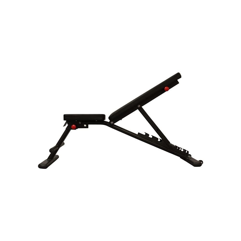 Multi-Purpose Adjustable Weight Bench with Wider Backrest/Seat and Easy Storage - 7 Position Ideal for Full Body Workout at Home Gym.