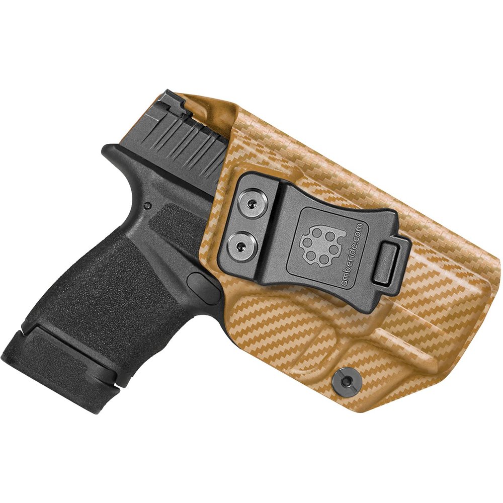 Amberide Springfield Hellcat IWB Holster,Kydex-Boltaron Inside Waistband Fit Springfield Armory Hellcat 9mm,Secure Retention,Quick Draw,030Adjustable Cant