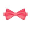KissTies Pre-Tied Bow Tie Coral Classic Solid Satin Tuxedo Bowties Watermelon Color view 2