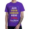 2 Side Add Your Own Design/Text/Photo Custom Personalized Men&Women T-Shirt Tee Purple view 1