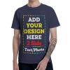 2 Side Add Your Own Design/Text/Photo Custom Personalized Men&Women T-Shirt Tee Navy view 1