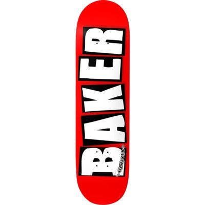 Baker Skateboard Deck Brand Logo Red/White 8.625" x 32"