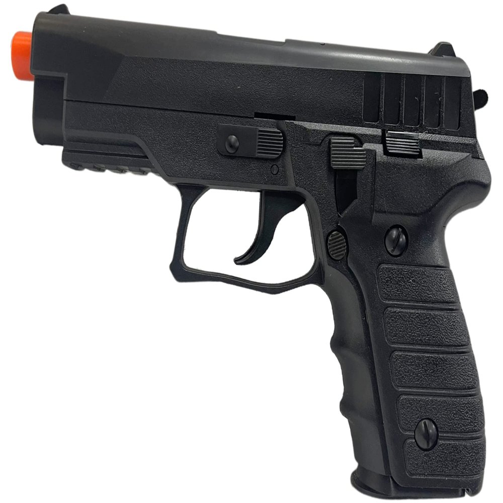 Trimex - Airsoft Spring Toy Pistol Fun Backyard 15 Rounds Magazine Capacity with 1000 BBS