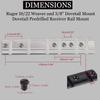 GOTICAL Ruger 10/22 Weaver and 3/8" Dovetail Mount Dovetail Predrilled Receiver Ruger Rail Mount Adapter (Silver) view 2