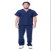Dagacci Scrubs for Men Set - V-Neck Scrub Top and Cargo Pants - 8 Pockets Men Scrubs Set (Small, Navy Blue) view 1