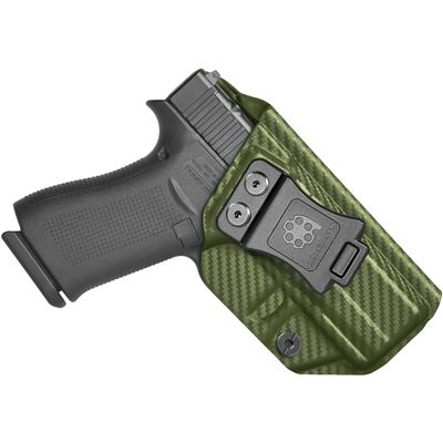 Amberide Glock 43/43X IWB Holster, Kydex-Boltaron Inside Waistband Fit Glock 43 & 43X Pistols, Secure Retention, Low-Print Design, 030 Adjustable Cant