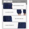 MISS MOLY Women's 2025 Cargo Capris Travel Pants Summer Cropped Loose Harem Pants Sweatpants Joggers with Pockets Blue XS view 3