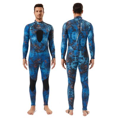 Seaskin Spearfishing Wetsuit for Mens, 1.5mm Neoprene Camo Full Body Diving Suits for Snorkeling Swimming (Camo 1.5mm, XX-Large)