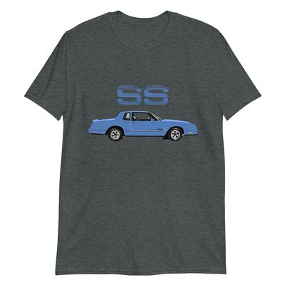 1984 Blue Monte Carlo SS Classic Car Short-Sleeve Unisex T-Shirt