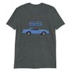 1984 Blue Monte Carlo SS Classic Car Short-Sleeve Unisex T-Shirt view 1