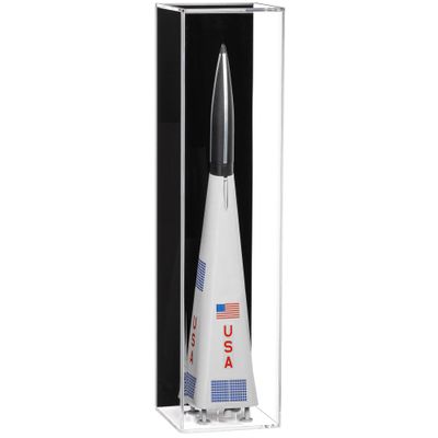 Better Display Cases Model Rocket Acrylic Display Case with Black Back and Wall Mount (Vertical or Horizontal) - (D05/A086-BB-WM)
