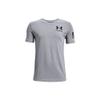 Under Armour Boys' New Freedom Flag T-Shirt, Steel Light Heather (035)/Steel, Youth X-Small view 1