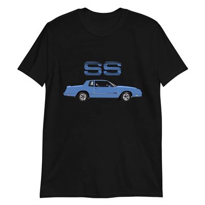 1984 Blue Monte Carlo SS Classic Car Short-Sleeve Unisex T-Shirt