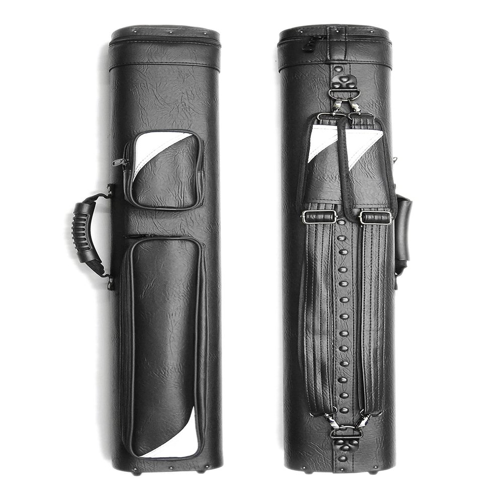 2x2/2x4/2x5/3x6 Professional Pool Cue Case 2butts 2shafts/2butts 4shafts/2butts 5shafts/3butts 6shafts Carry Billiard Pool Cue Stick Case (2x2-Back-Pack-White)