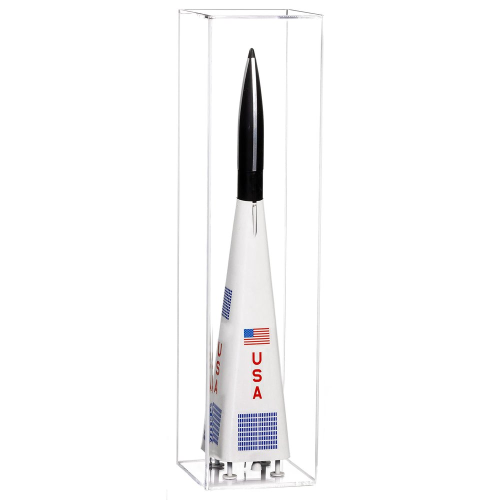 Better Display Cases Model Rocket Clear Acrylic Table Top Display Case (D05/A086-CB)