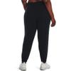 Under Armour Womens Rival Terry Joggers, Black (001)/White, 3X view 2