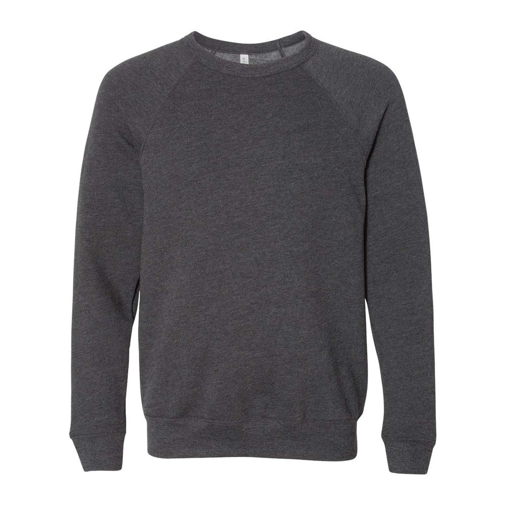 Bella Canvas Unisex Adult Fleece Raglan Sweatshirt (S) (Dark Grey Heather)